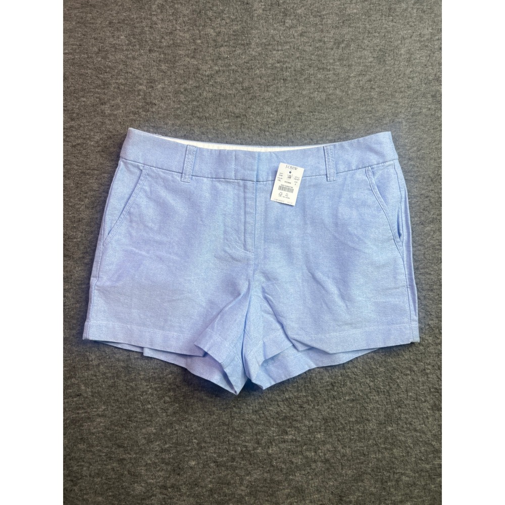 J.Crew Womens 3 Inch Stretch Chino Shorts Oxford Blue H5167 Size 6 NEW